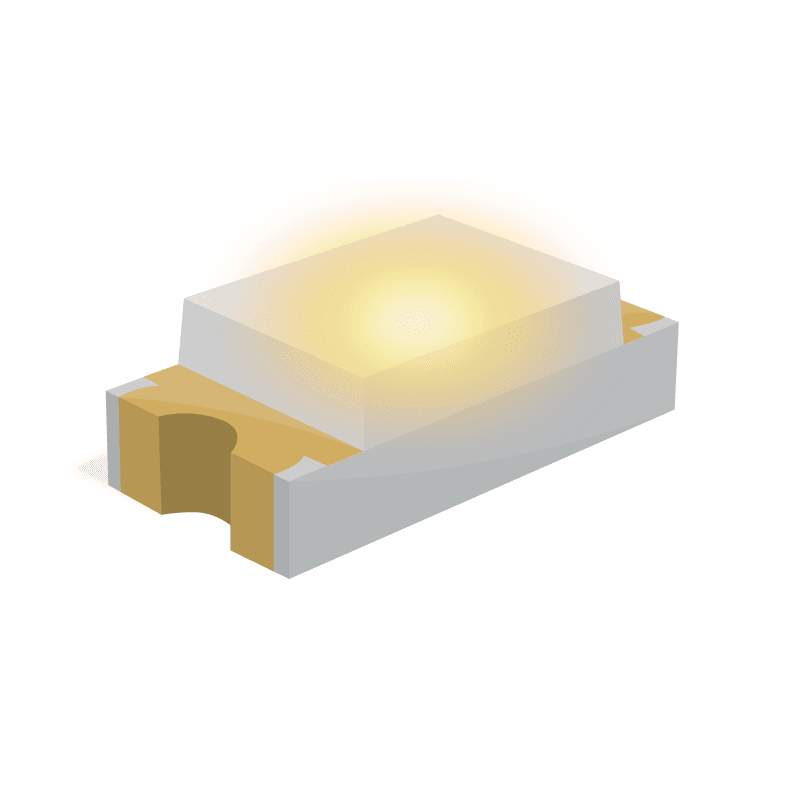 LED Uni-Color Yellow 591nm 2-Pin Chip 0805(2012Metric) T/R