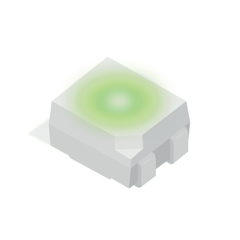 597-7701-207F, 597 Series Bi-colour Green, Red LED, 570 / 628 nm PLCC 4, Round Lens