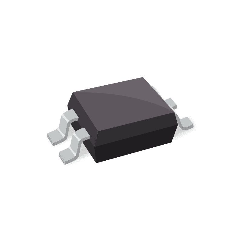 Optocoupler DC-IN 1-CH Transistor DC-OUT 4-Pin PDIP SMD Black T/R