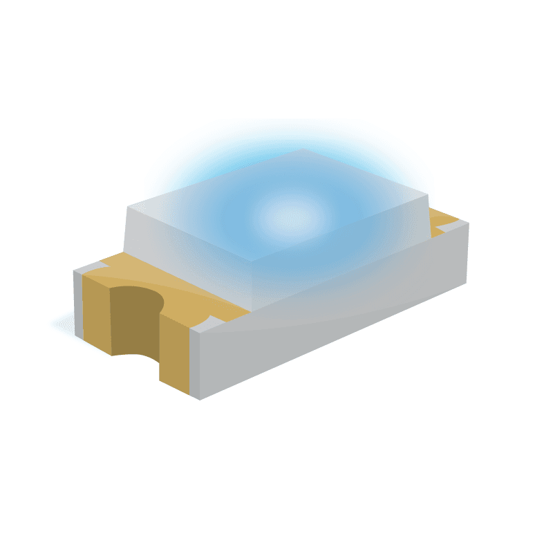 LED Low-Power Uni-Color Blue 2-Pin Chip 0603(1608Metric) T/R