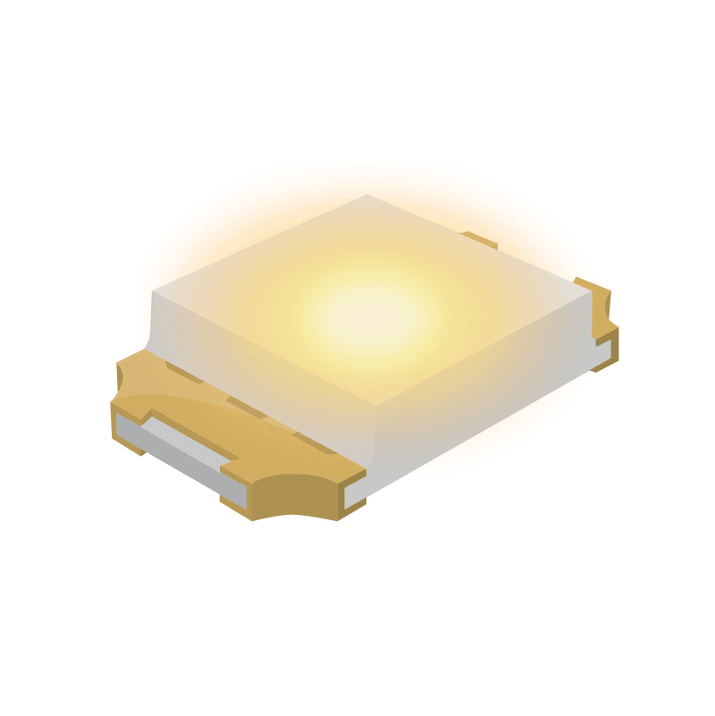 SML-P11 Series Yellow 0402 Clear 7.6 mcd 586 nm 1.9 V Surface Mount PICOLED LED