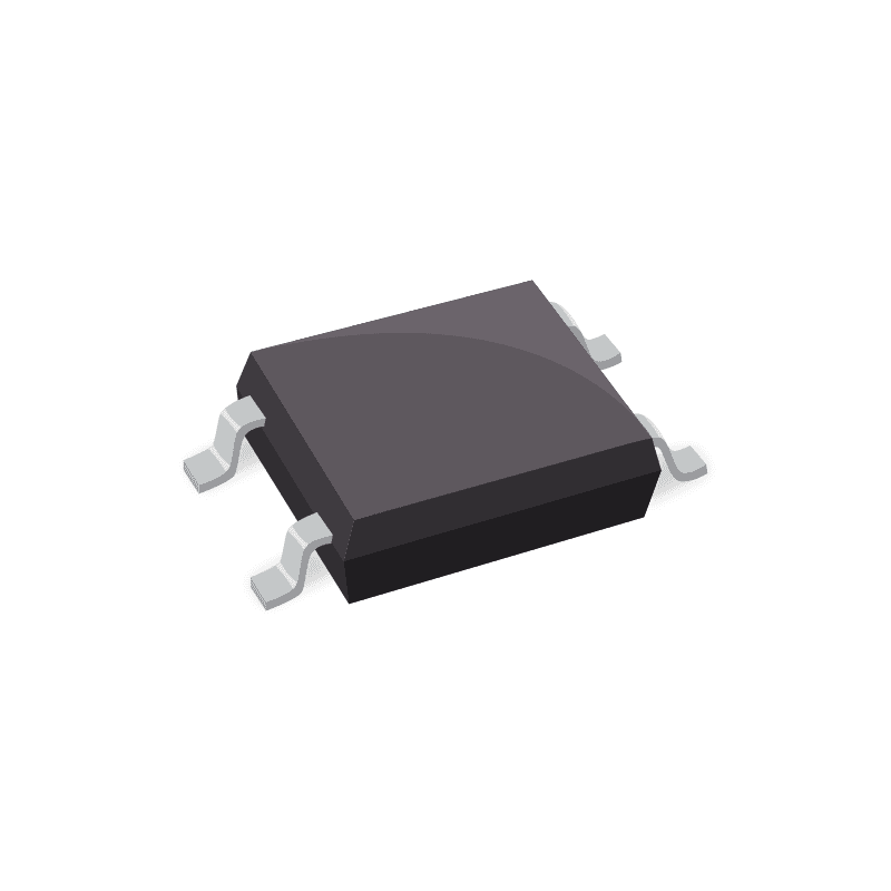 Optocoupler DC-IN 1-CH Transistor DC-OUT 4-Pin Mini-Flat T/R