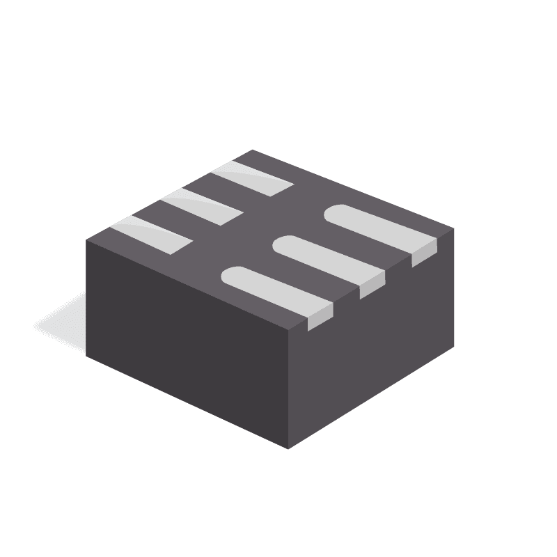 ECMF02 Series 200 mA 2.5 Ohm Common Mode Filter with ESD Protection - UQFN-6