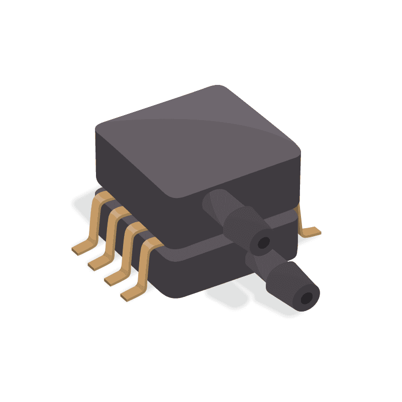 NXP MPXV5004DP.. Pressure Sensor, Differential, 1 V/kPa, 0 kPa, 3.92 kPa, 4.75 V, 5.25 V