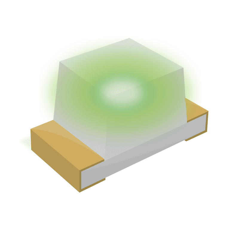 LED Low-Power Uni-Color Green 574nm 2.2V 2-Pin Chip 0402(1006Metric) T/R