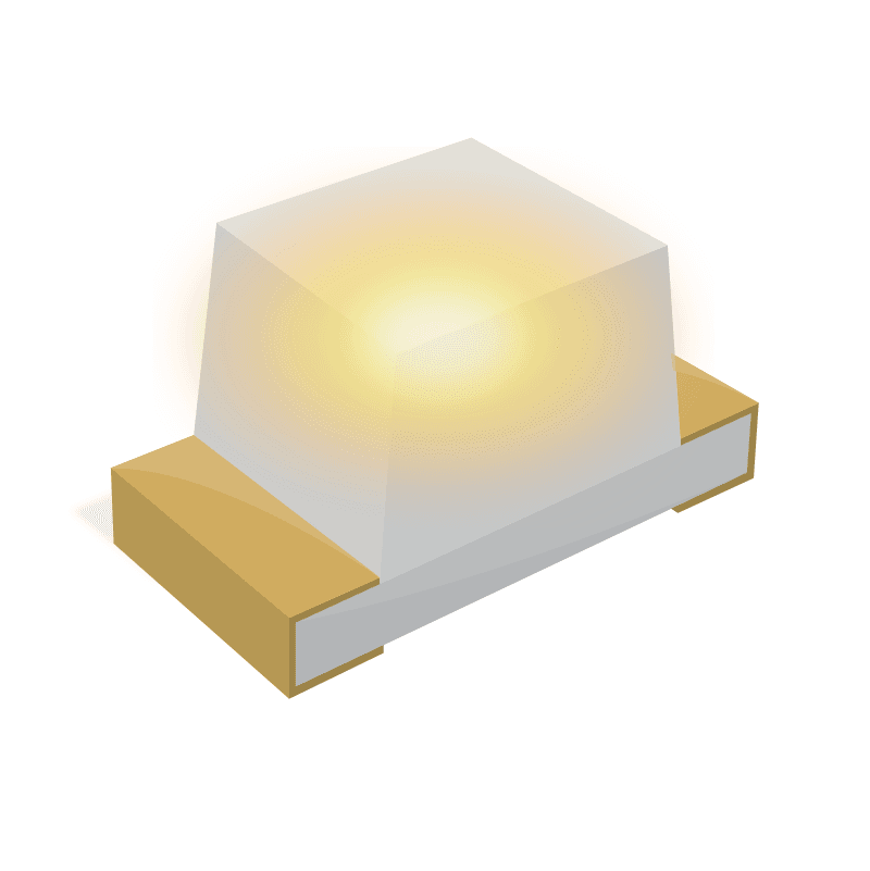LED Low-Power Uni-Color Yellow 590nm 2V 2-Pin Chip 0402(1006Metric) T/R
