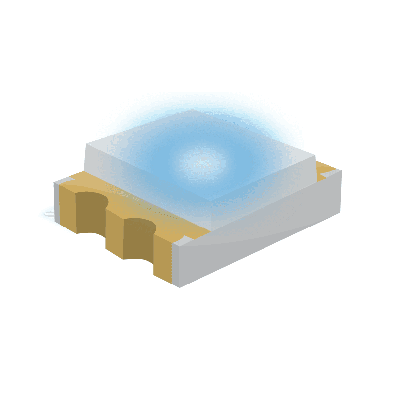 LED RGB 1616 45/112/28mcd 2.4/3.9/3.9V 30/20/20mA 130 degrees angle 632/520/468nm -20 to +85 C