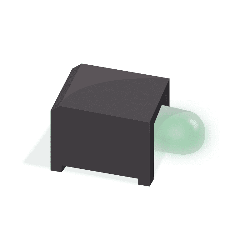 591-3001-013F, 591 Series Green, Red Led, 576 / 634 Nm 4-PIN, Round Lens SMD Package