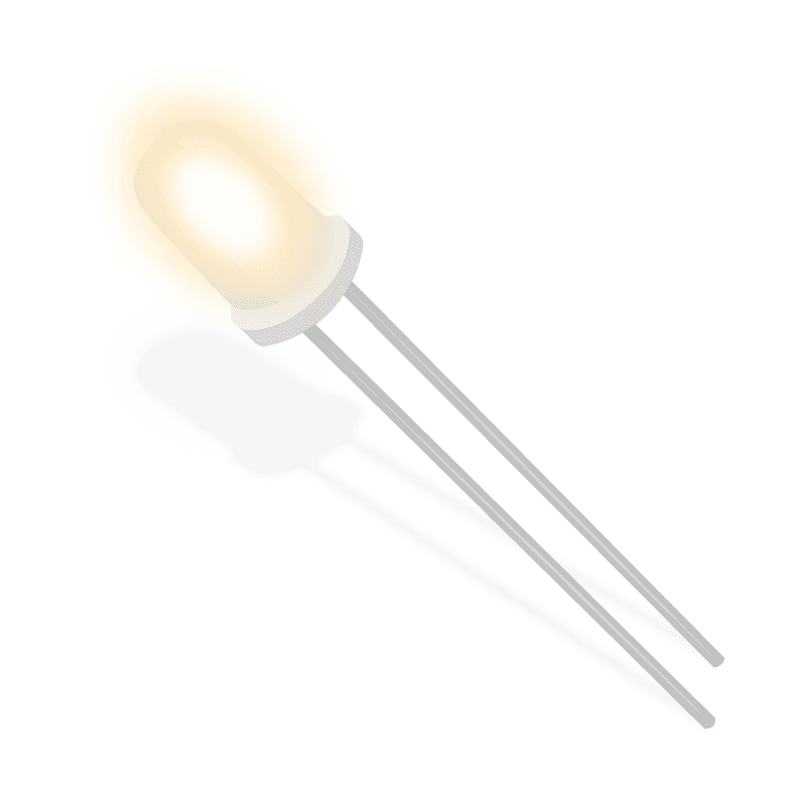 LED Yellow 350 mcd 0.394 in. 150 mA 2 V 5 V 595 nm 125 mW 60 2 x theta