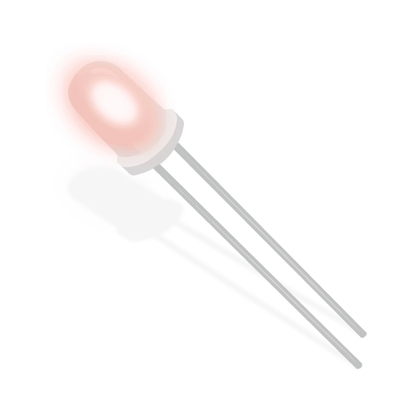 FSC MV5053 LED Uni-ColorRed 660nm 2-Pin T-1 3/4