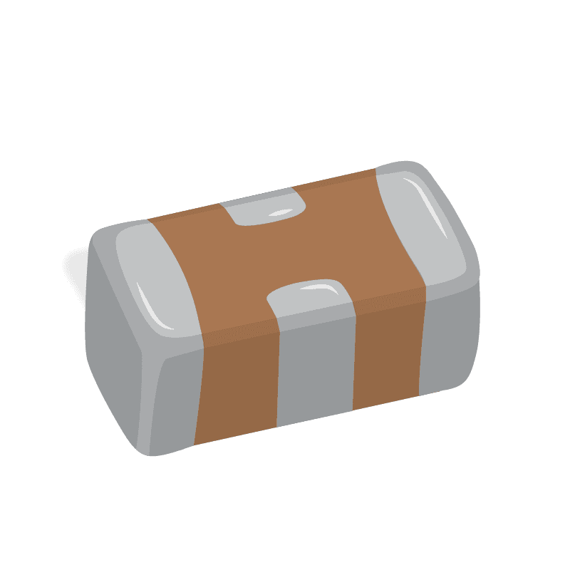 YFF-P Series 0603 6.3 V 4.7 µF 4 A Power Line Feed Through 3 Terminal Filter