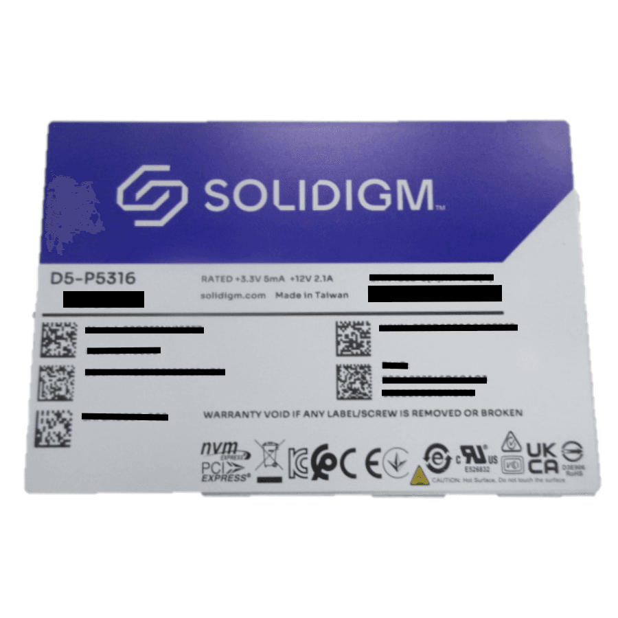 D5-P5316 Series 15.3TB 2.5" PCIe 4.0 x4 NVMe SSD