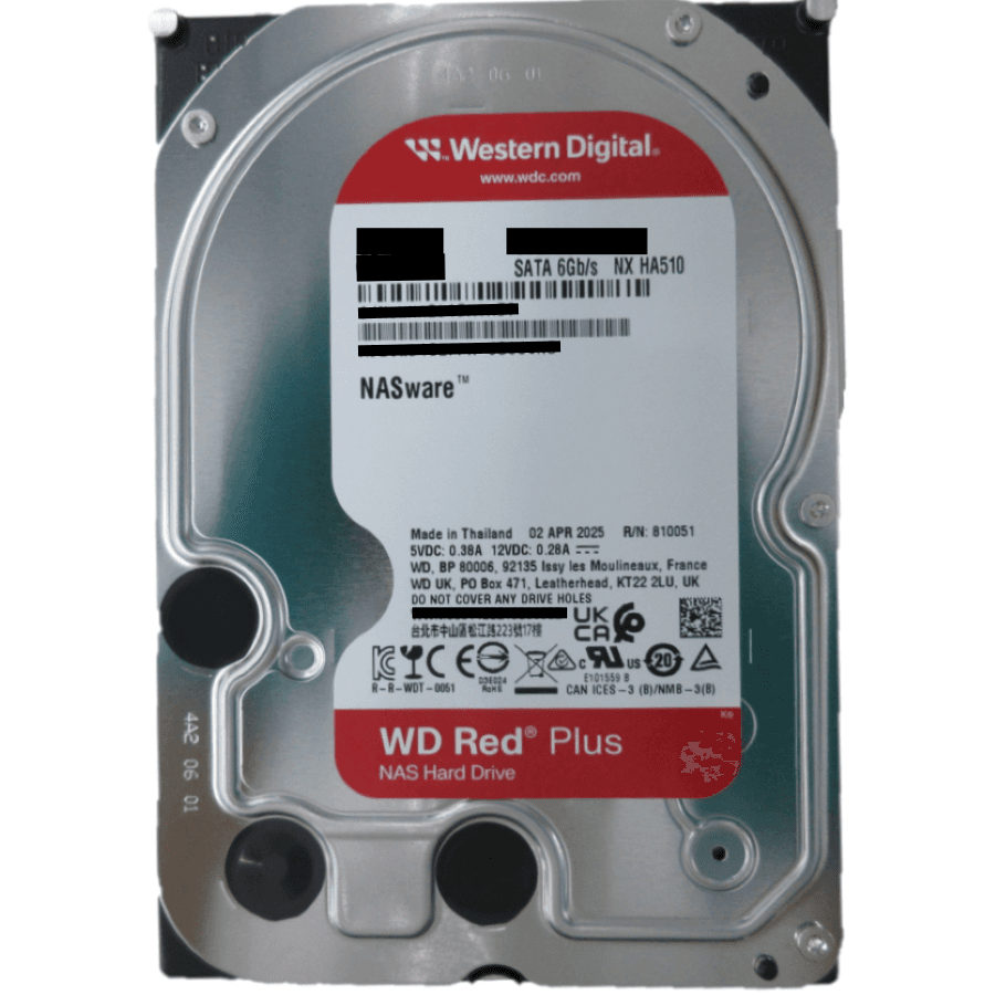 4TB Red Plus 3.5" 5400 RPM SATA III Hard Disk Drive