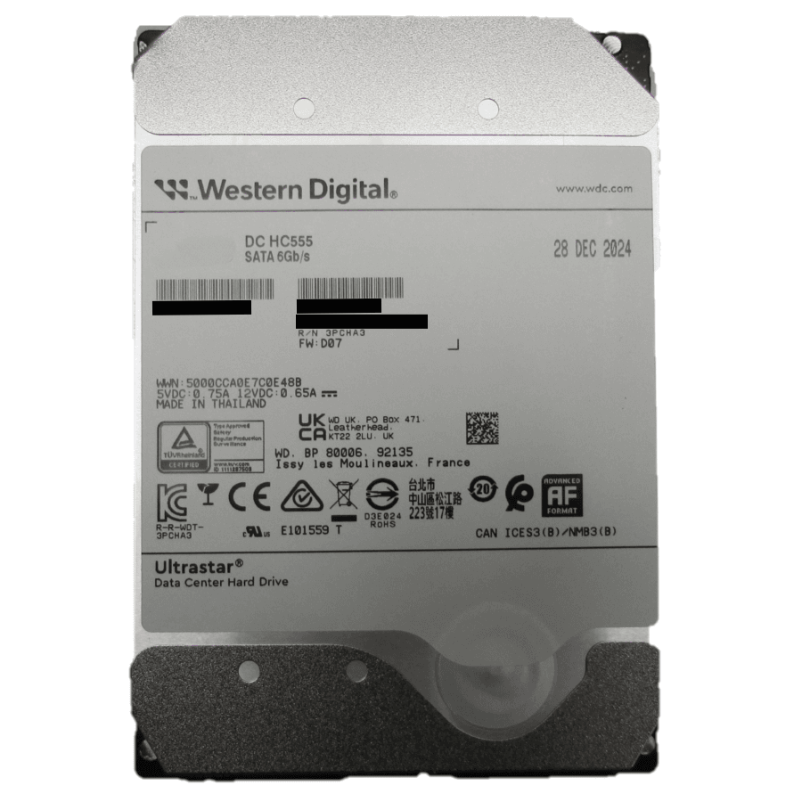 20TB Ultrastar DC HC555 3.5" 7200 RPM SATA III SE Hard Disk Drive