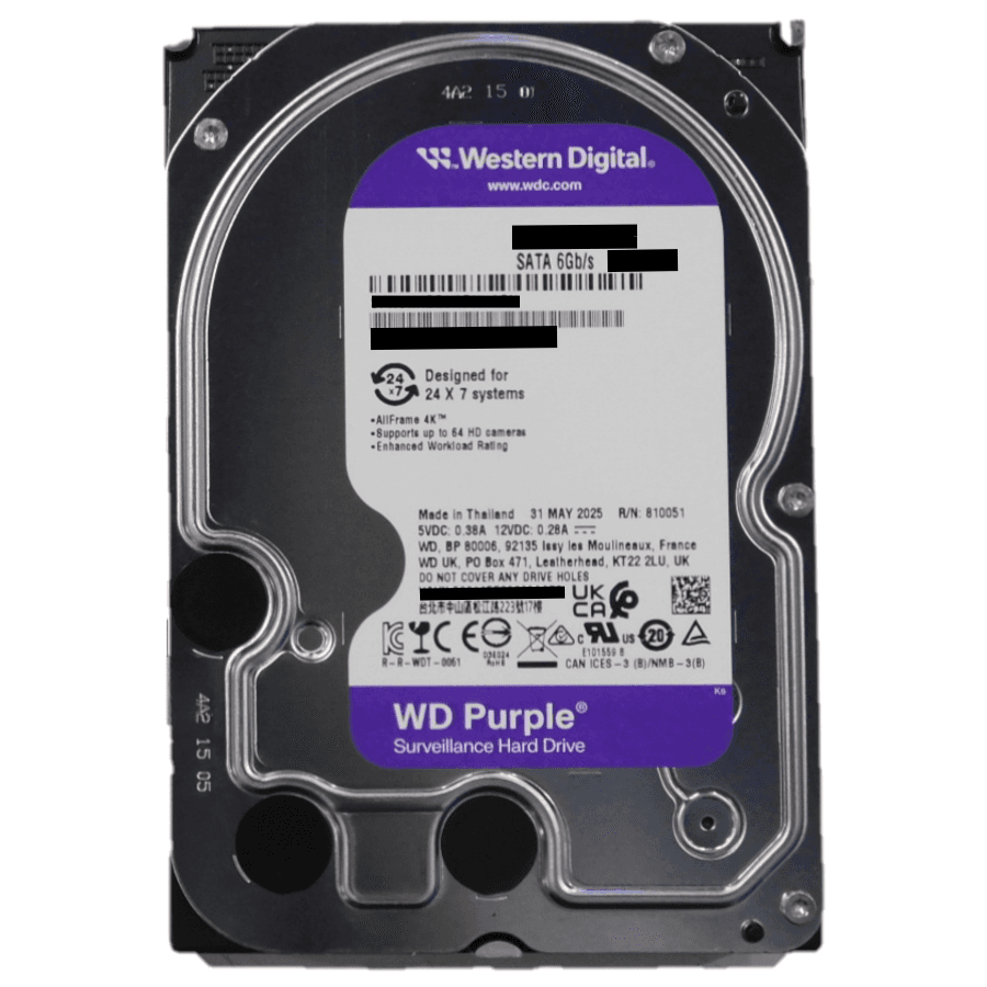4TB Purple 3.5" 5400 RPM SATA III Hard Disk Drive