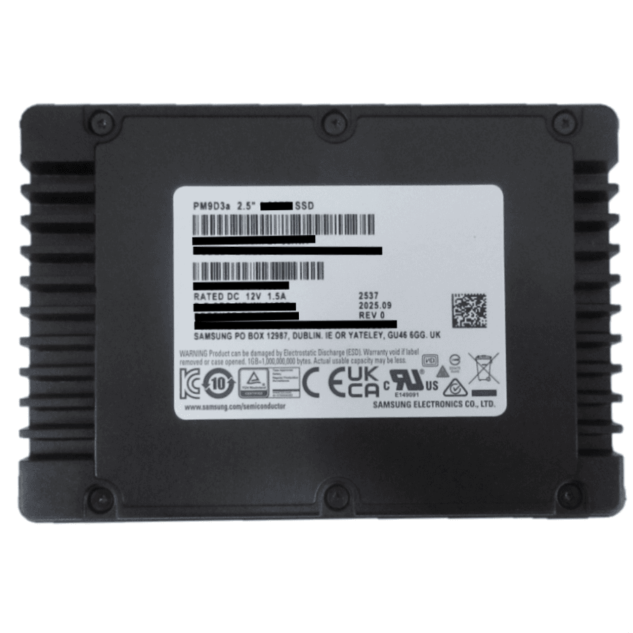 PM9D3a Series 3.84 TB 2.5" PCIe 5.0 x4 NVMe SSD