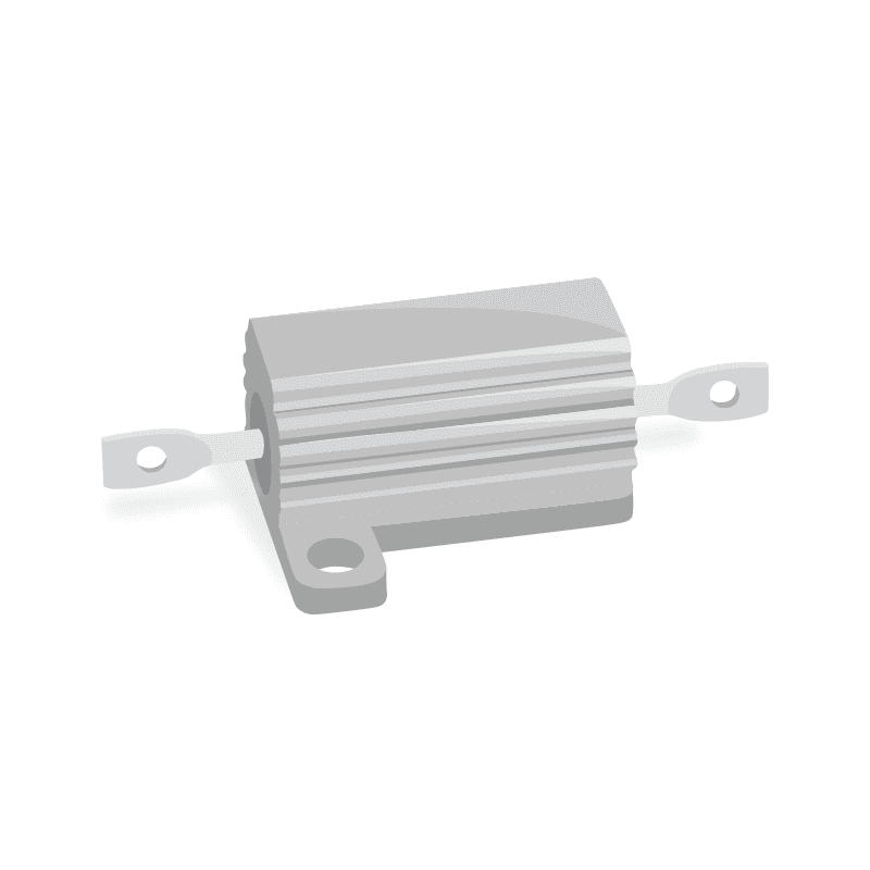 Resistor; Wirewound; Res 25 Ohms; Pwr-Rtg 25 W; Tol 1%; Lug; Alum Housed; Military