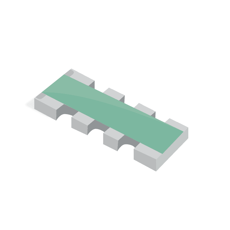 Res Thin Film Array 100k Ohm 0.1% 3/10W ±25ppm/°C ISOL Molded 8-Pin 0612 Convex SMD Paper T/R