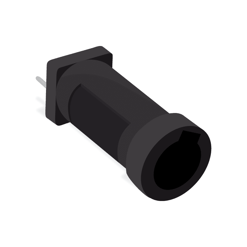 Fuse Holder 1 Fuse 5mm x 20mm Enclosed Bayonet Style 250VAC 250VDC 16A Bulk