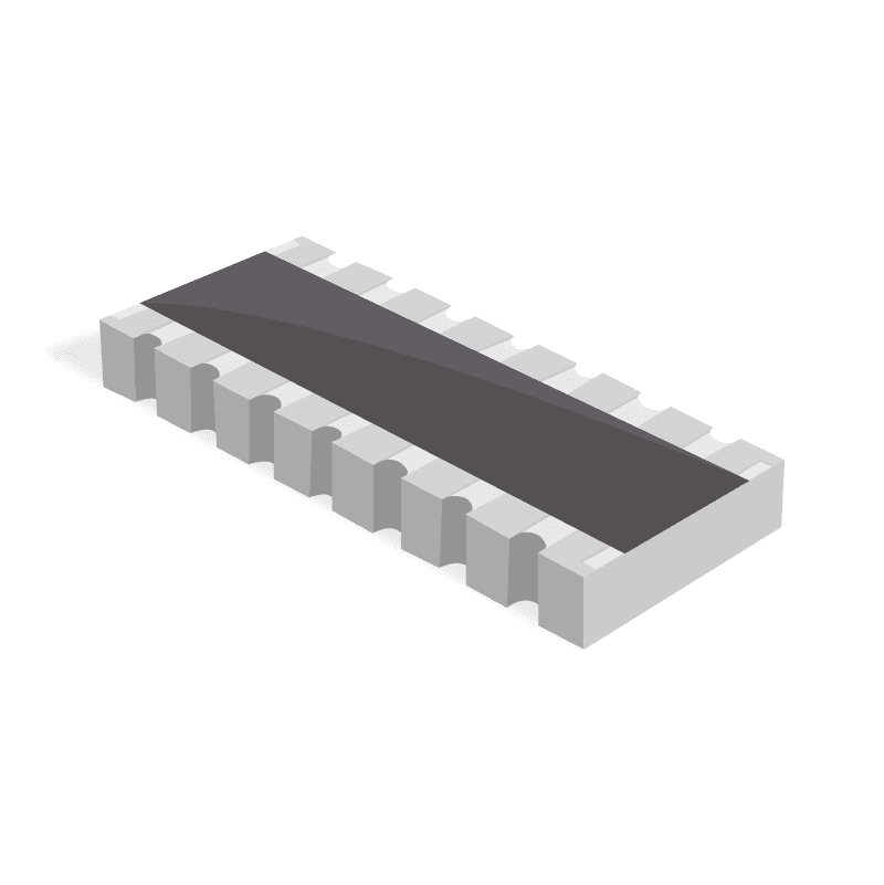 Res Thick Film Array 10K Ohm 1% 0.25W(1/4W) ±200ppm/C ISOL 8-Pin 1206(4 X 0603) Convex SMD T/R